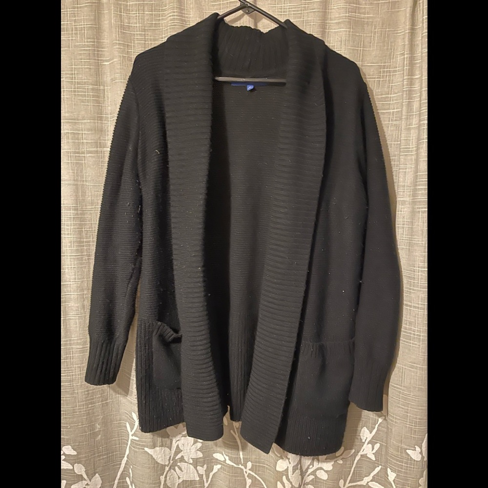 XL Black Sparkle Sweater Cardigan